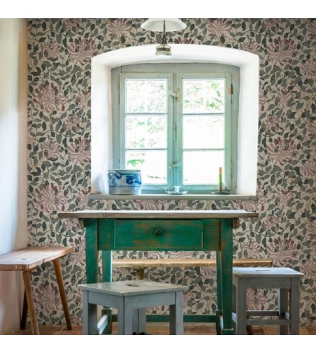 Papel Autoadhesivo Red Flowers - 4 tiras de 650x2600mm