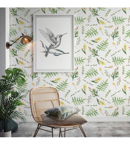 Papel Autoadhesivo Yellow Flowers - 14 tiras de 650x2600mm