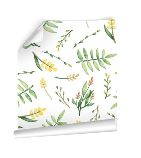 Papel Autoadhesivo Yellow Flowers - 14 tiras de 650x2600mm