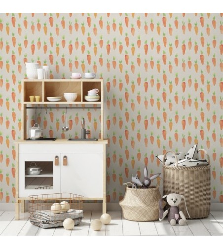 Papel Autoadhesivo Zanahorias - 4 tiras de 650x2600mm