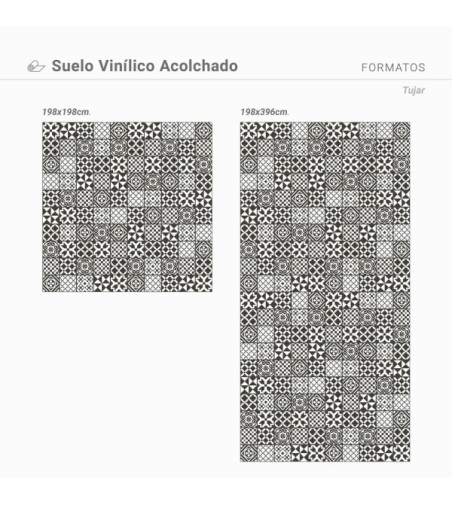 Suelo Vinílico Tujar Black 200x200cm