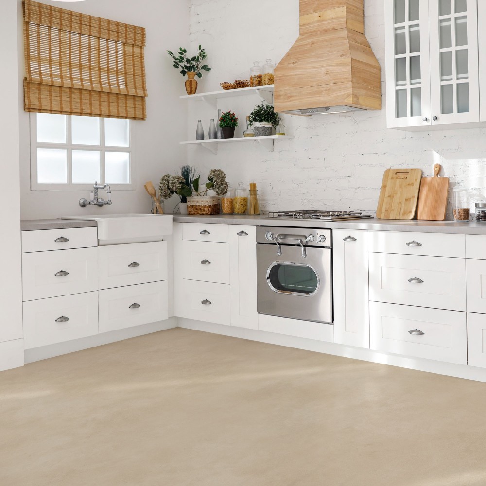 Suelo Vinílico Cemento Beige 200x200cm