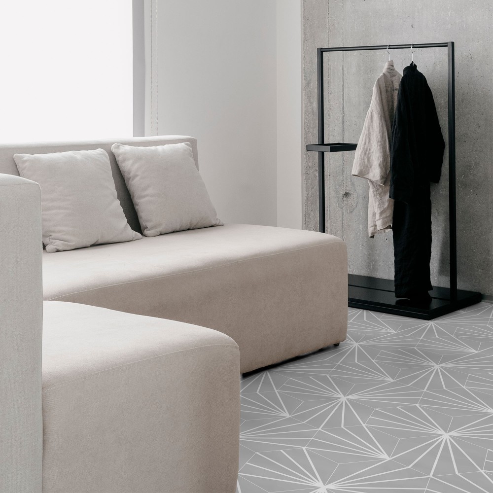 Suelo Vinílico Delmare Gris 200x200cm