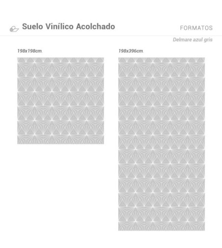 Suelo Vinílico Delmare Gris 200x200cm