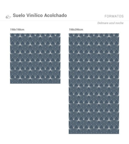 Suelo Vinílico Delmare Azul Noche 200x200cm