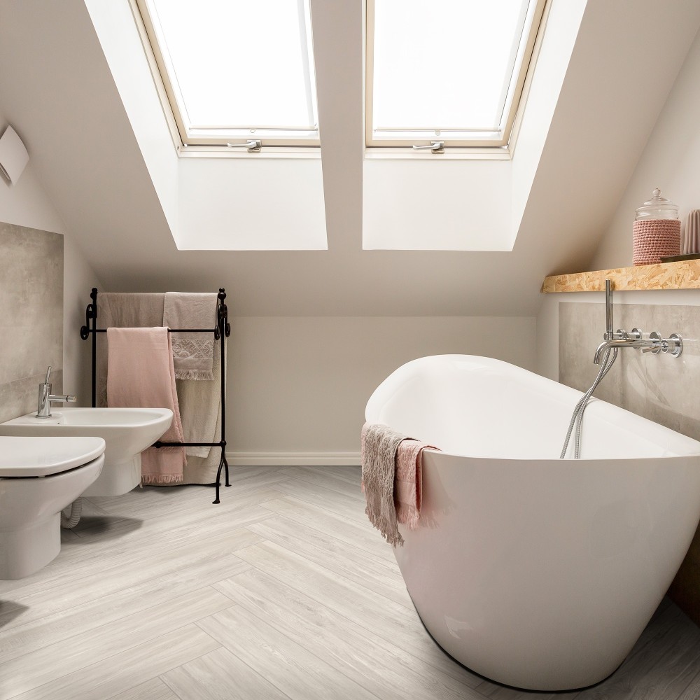 Suelo Vinílico Espiga White Wood 200x400cm