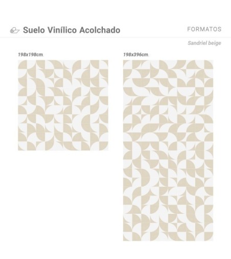 Suelo Vinílico Sandriel Beige 200x400cm