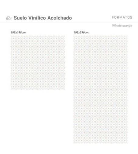 Suelo Vinílico Winnie Orange 200x200cm