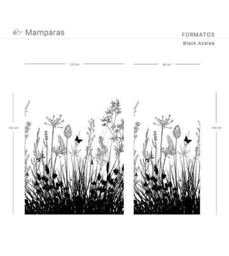 Vinilo cristal Azalea Black 80x150cm