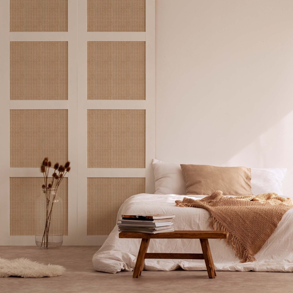 Vinilo Cannage Caramel 200X100cm mate