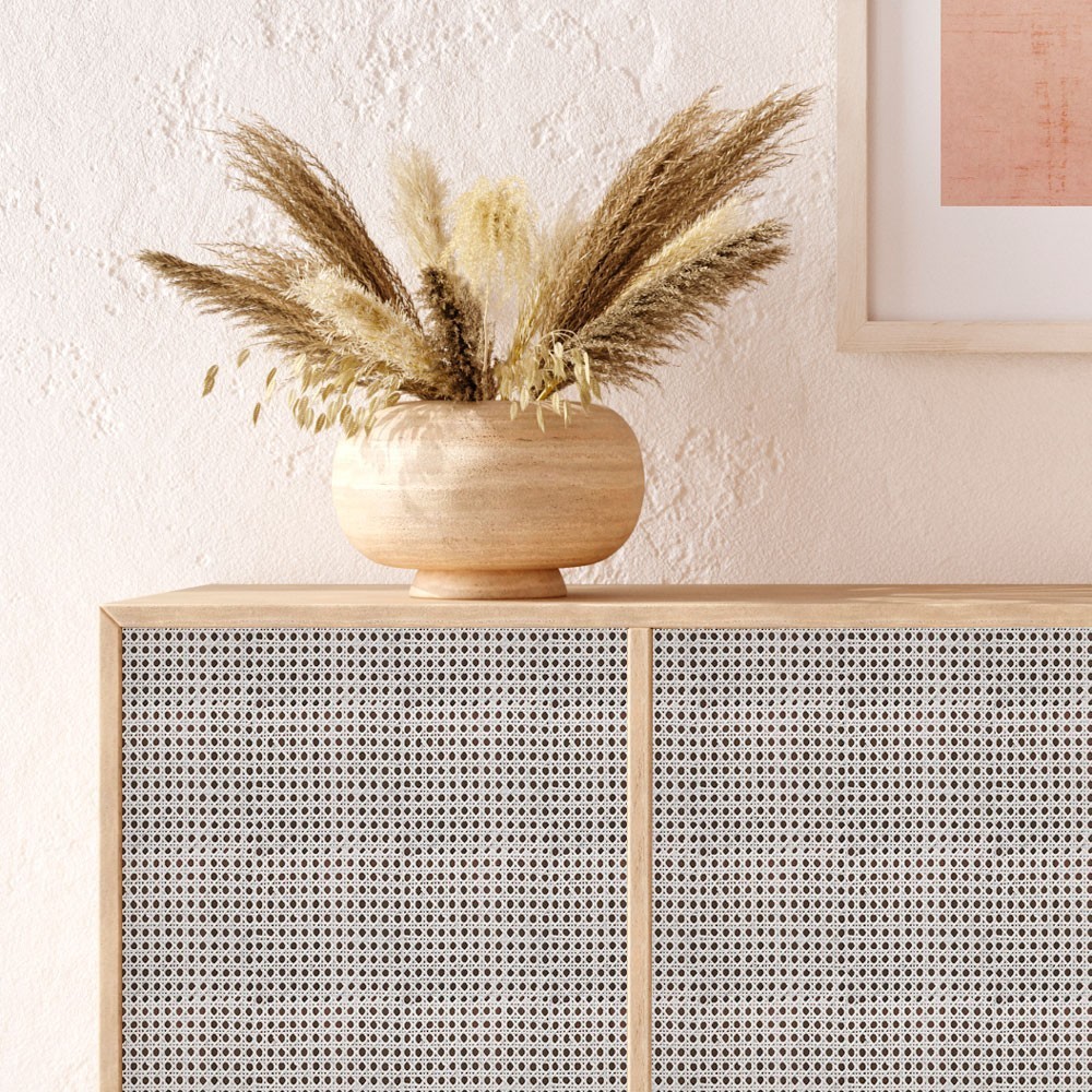 Vinilo Cannage Blanco 200X100cm mate