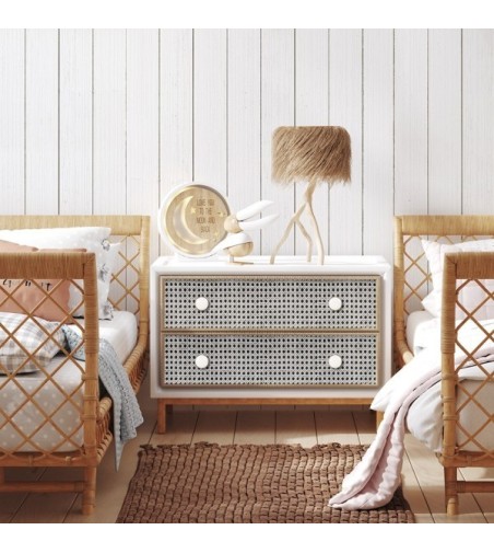 Vinilo Cannage Blanco 200X100cm mate