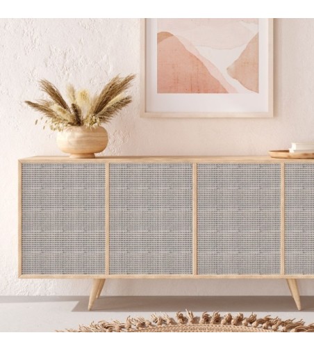 Vinilo Cannage Blanco 200X100cm mate