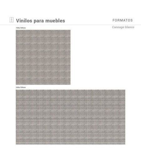 Vinilo Cannage Blanco 200X100cm mate