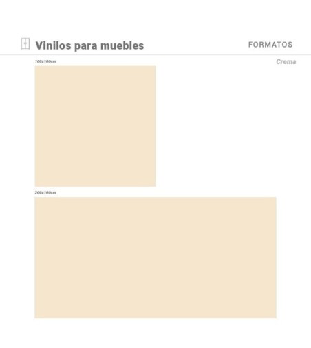 Vinilo Crema 200X100cm mate