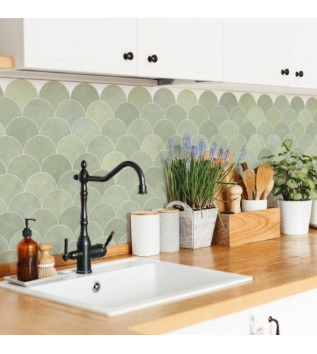 Vinilo Edelia Verde Mint 200X100cm mate