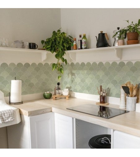 Vinilo Edelia Verde Mint 200X100cm mate