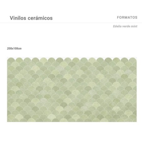 Vinilo Edelia Verde Mint 200X100cm mate