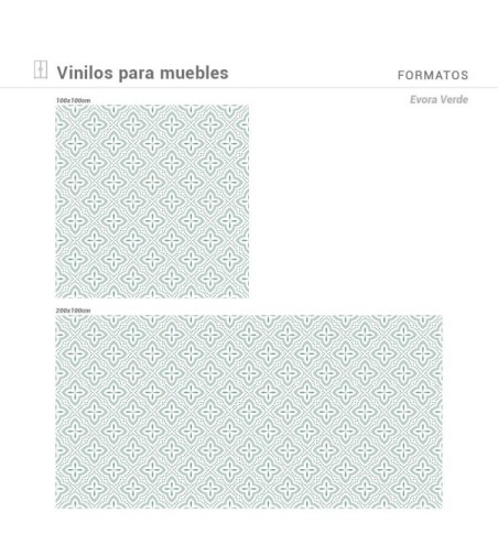 Vinilo Evora Verde 100X100cm mate