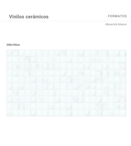 Vinilo Maverick Blanco 200x100cm brillo