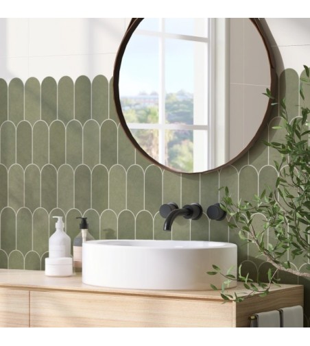 Vinilo Palermo Verde Salvia 200X100cm mate