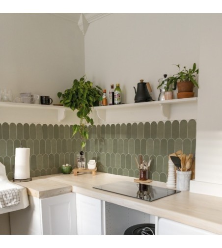 Vinilo Palermo Verde Salvia 200X100cm mate