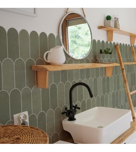 Vinilo Palermo Verde Salvia 200X100cm mate