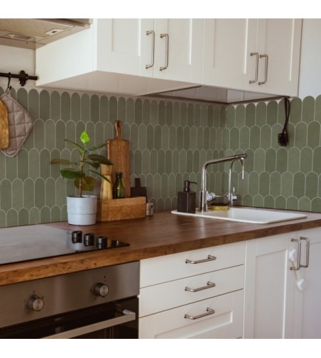 Vinilo Palermo Verde Salvia 200X100cm mate