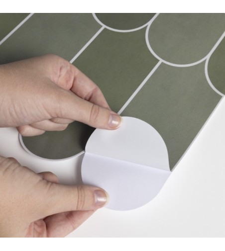 Vinilo Palermo Verde Salvia 200X100cm mate