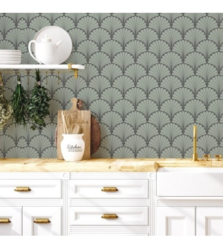 Vinilo Palms Gris 100X100cm mate