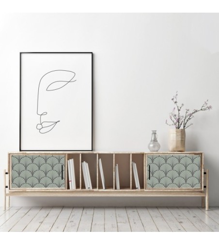 Vinilo Palms Gris 100X100cm mate