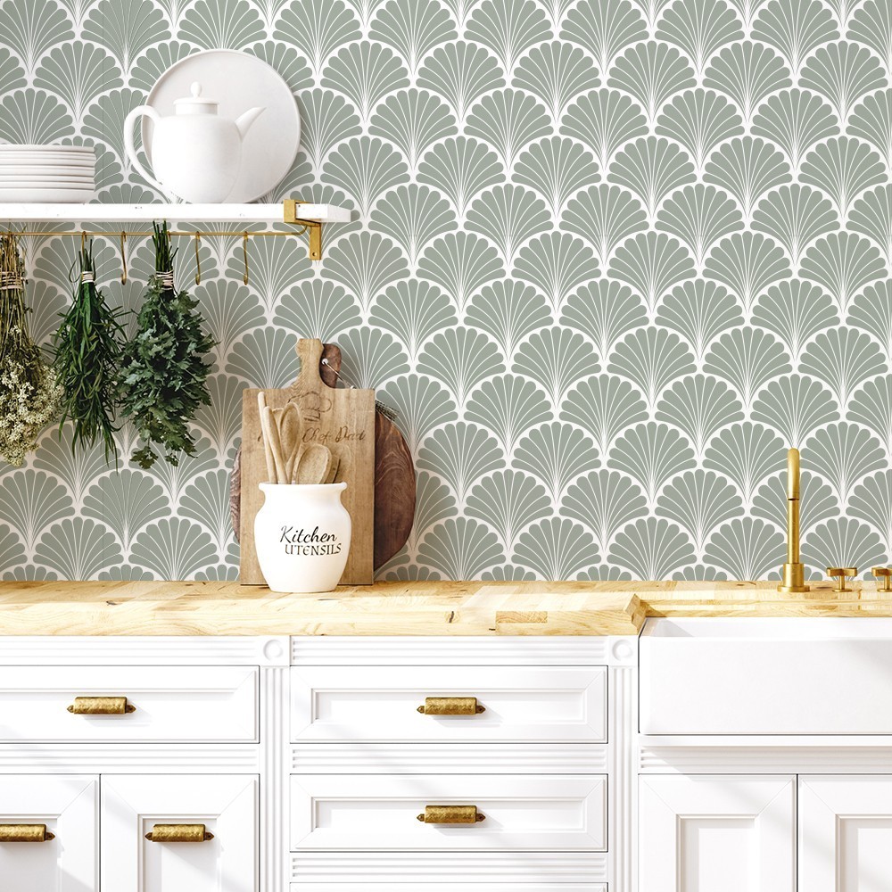 Vinilo Palms Verde Mint 200X100cm mate