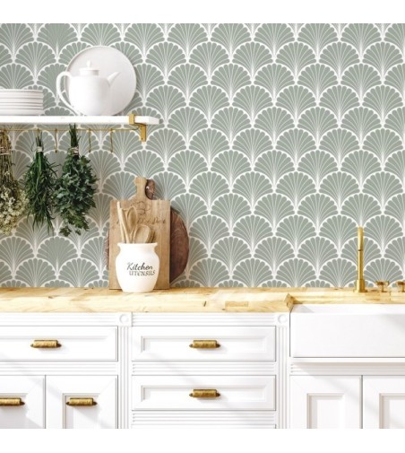 Vinilo Palms Verde Mint 200X100cm mate