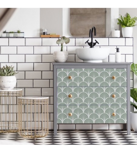 Vinilo Palms Verde Mint 200X100cm mate