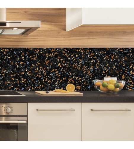 Vinilo Terrazo Vincent Negro 200X100cm mate