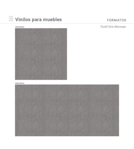 Vinilo Textil Gris Marengo 200X100cm mate