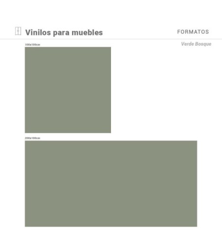 Vinilo Verde Bosque 200X100cm mate