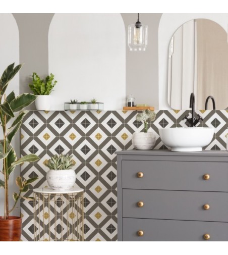 Vinilo Villa Brown 100X100cm mate