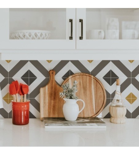 Vinilo Villa Brown 100X100cm mate