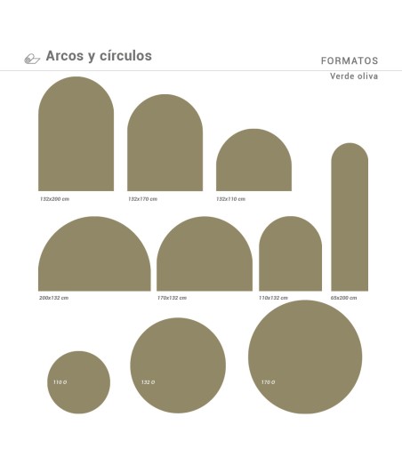 Arco AUTOADHESIVO 65x200 cm Verde Oliva