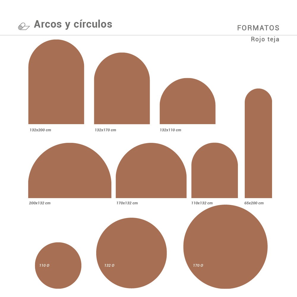 Arco 65x200 rojo brick/teja