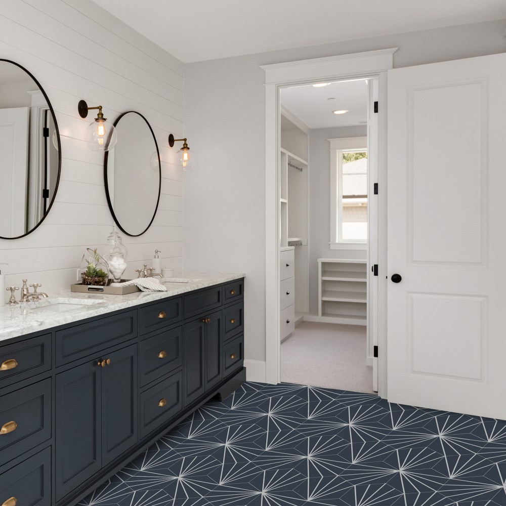 Suelo Vinílico Delmare Azul Noche 200x200cm