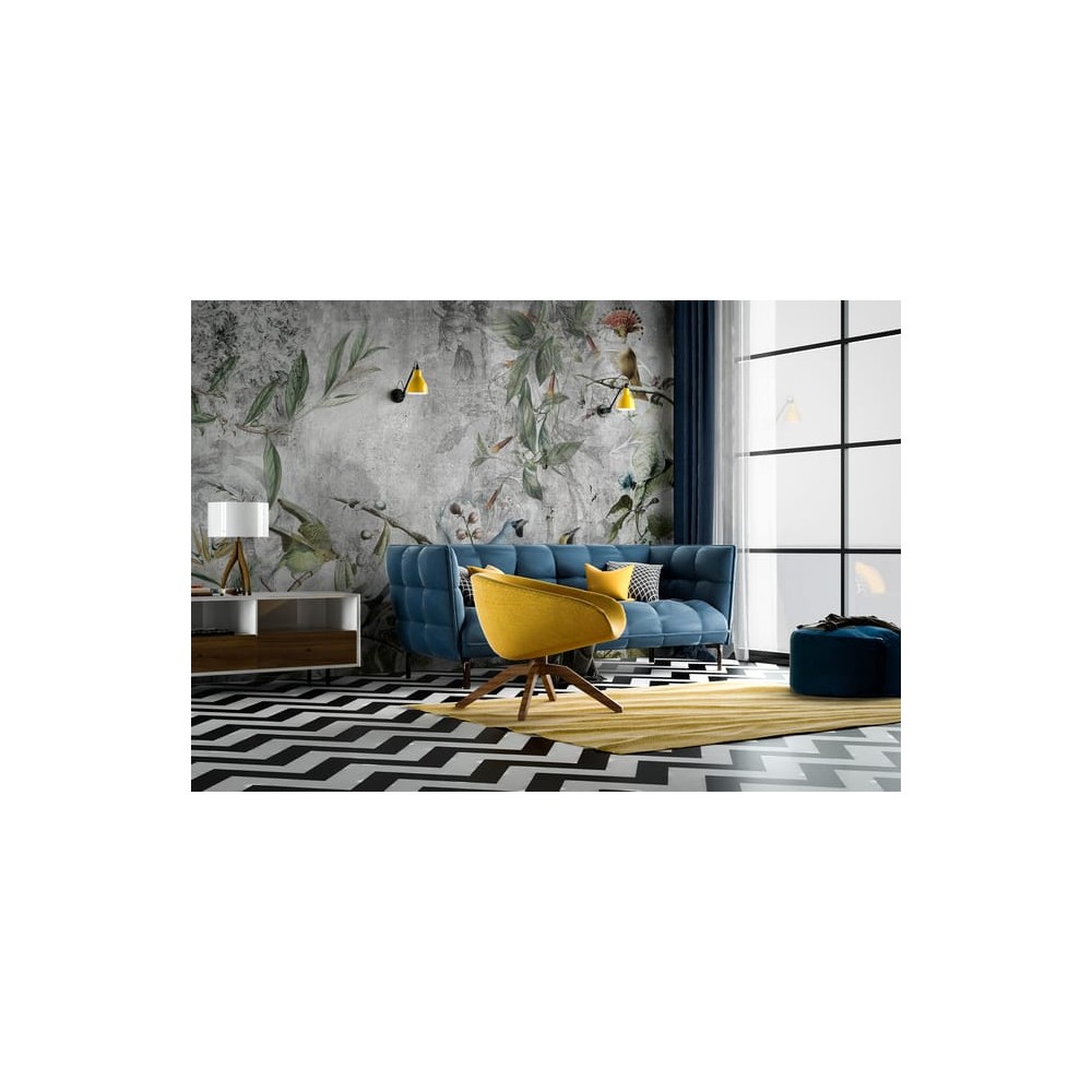 Mural pajaros tropicales 257x260