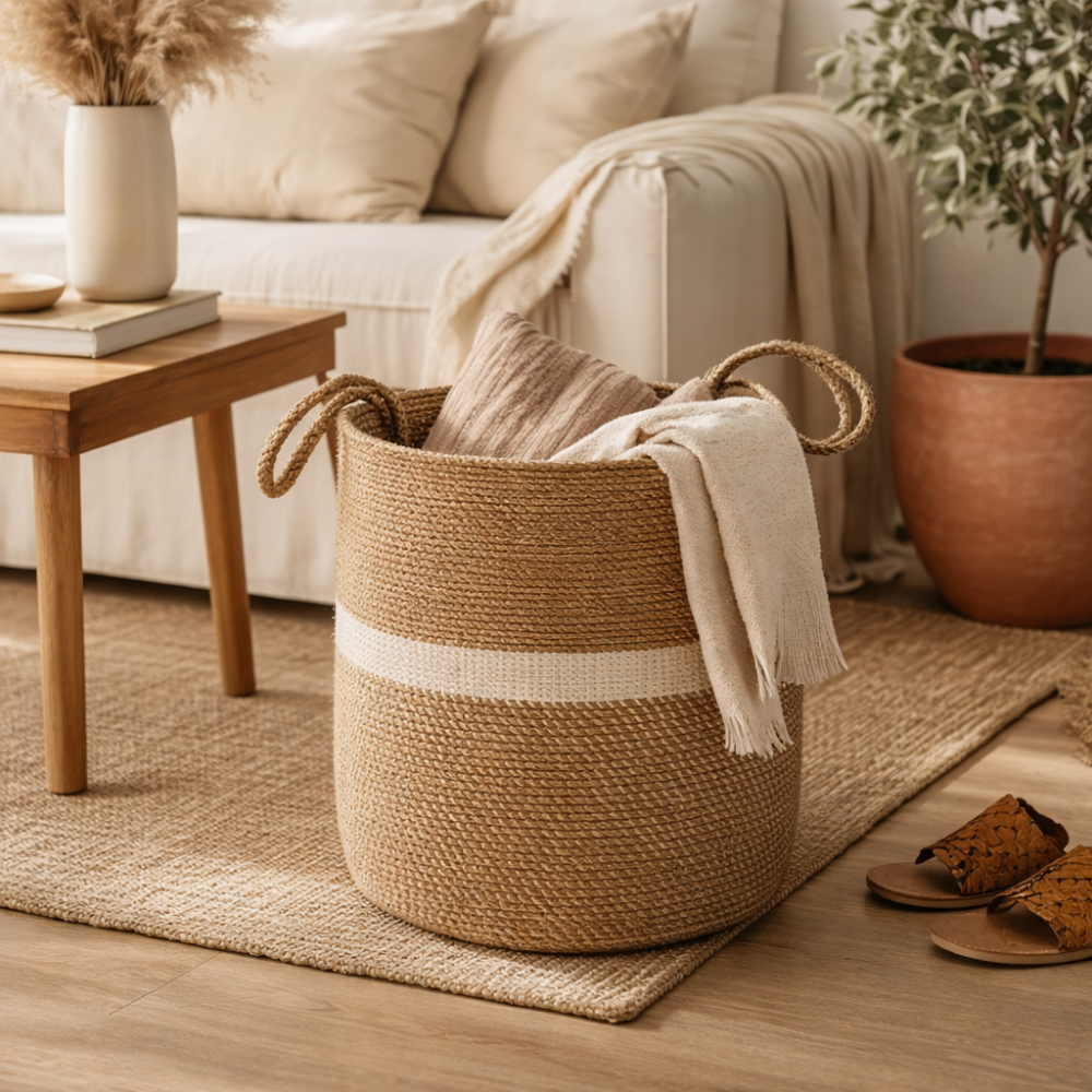 Cesto PONGOTODO Yute marrón