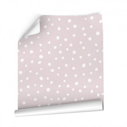 Ambiente del Papel pintado autoadhesivo con estampado Irregular Dots Pink