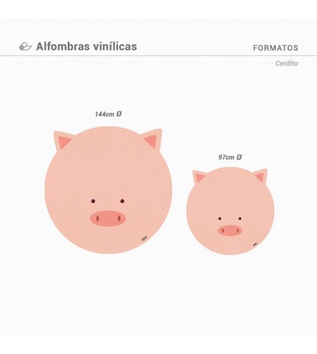 Alfombra Vinílica Cerdito