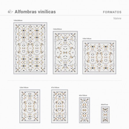 Ambiente alfombra vinílica estampado Vaivre