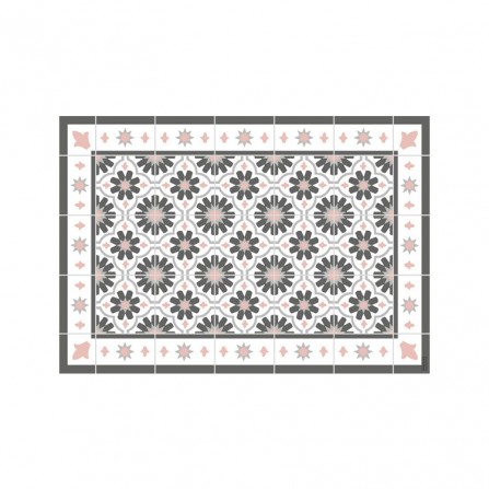 Pack de 6 manteles Hidra Flor Gris