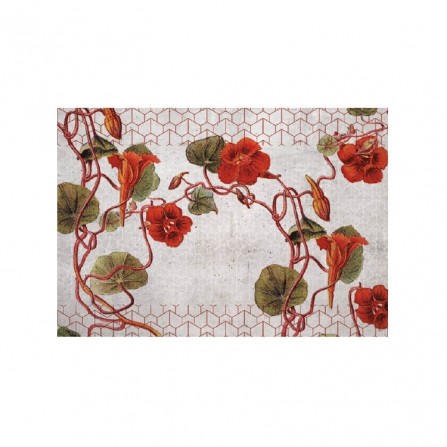 Mantel individual con estampado Red Flowers.