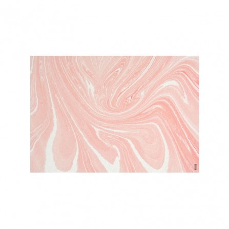 Mantel individual con estampado Pink Marble.